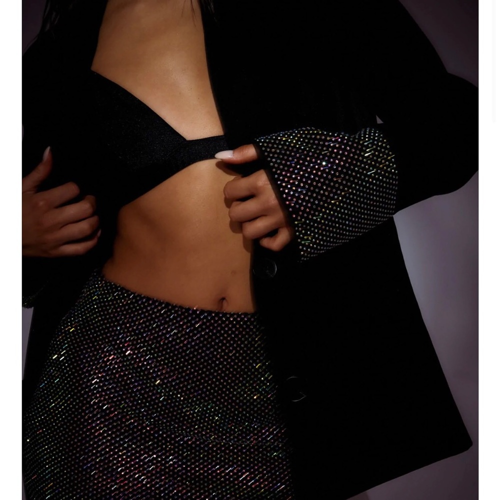 SLA The Label The Diamante Cuff Blazer
